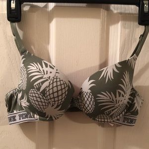 Pink bra by Victoria’s Secret